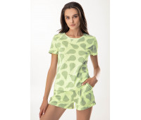 Пижама хлопковая футболка и шорты 63/2064 green/gray Пижама хлопковая футболка и шорты 63/2064 green/gray